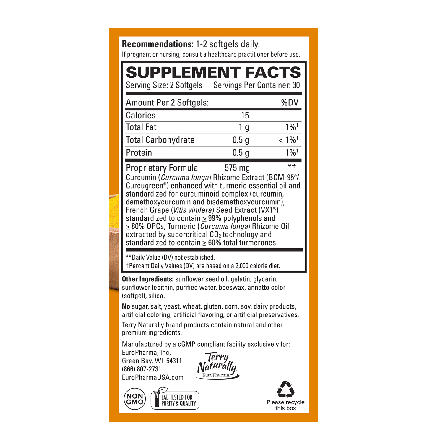 Terry Naturally (CuraMed +Clinical OPC) BCM 95 + OPC 60 Softgels