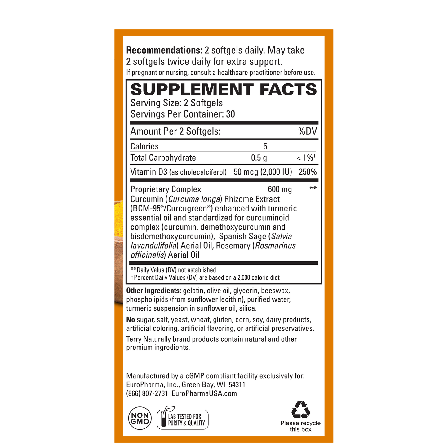 Terry Naturally CuraMed Brain 60 Softgels by EuroPharma