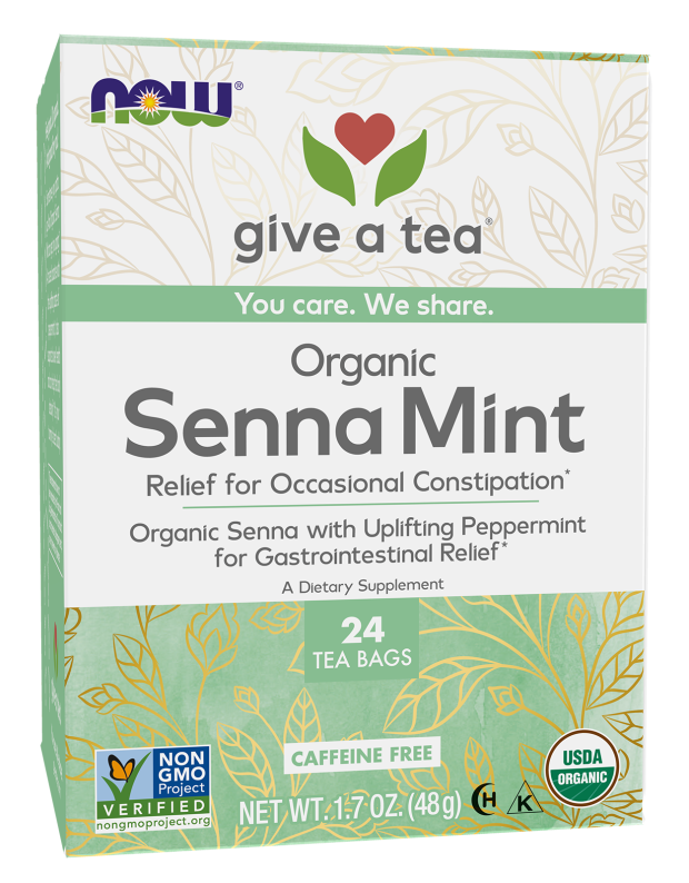 Senna Mint Tea, Organic 24 Tea Bags by NOW