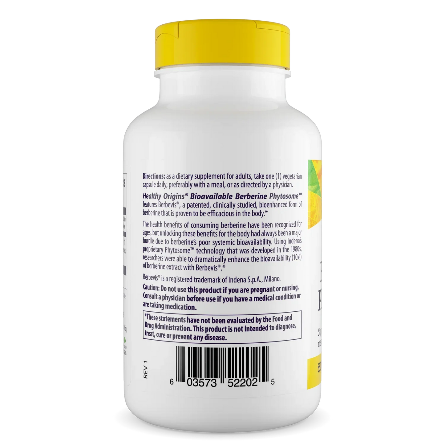 Berberine Phytosome 550 mg 120 Veggie caps by Healthy Origins