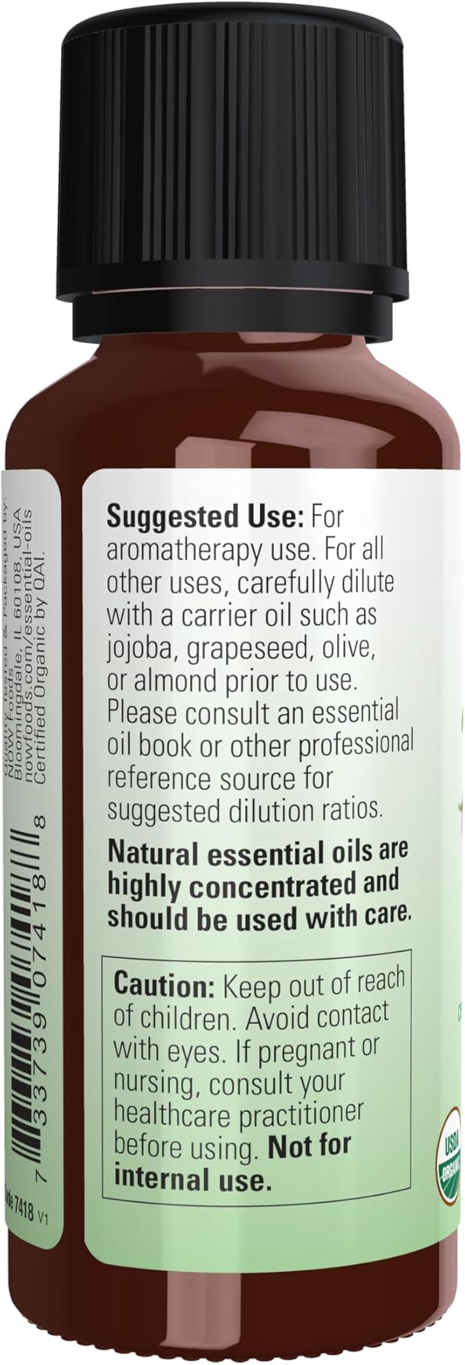 Organic Geranium Oil, 1 fl. oz.(30 ml) by NOW