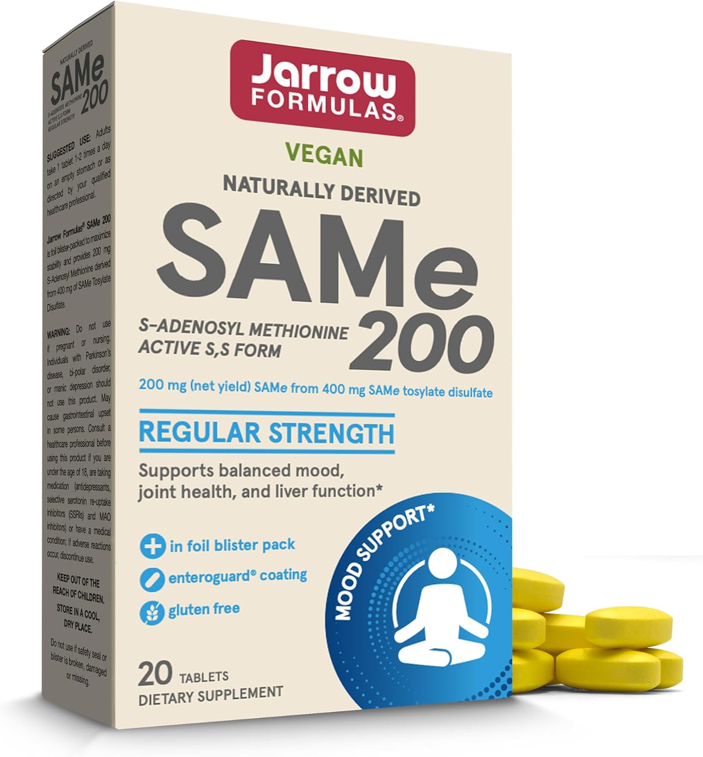 SAMe 200 mg 20 Enteric-Coated Tablets