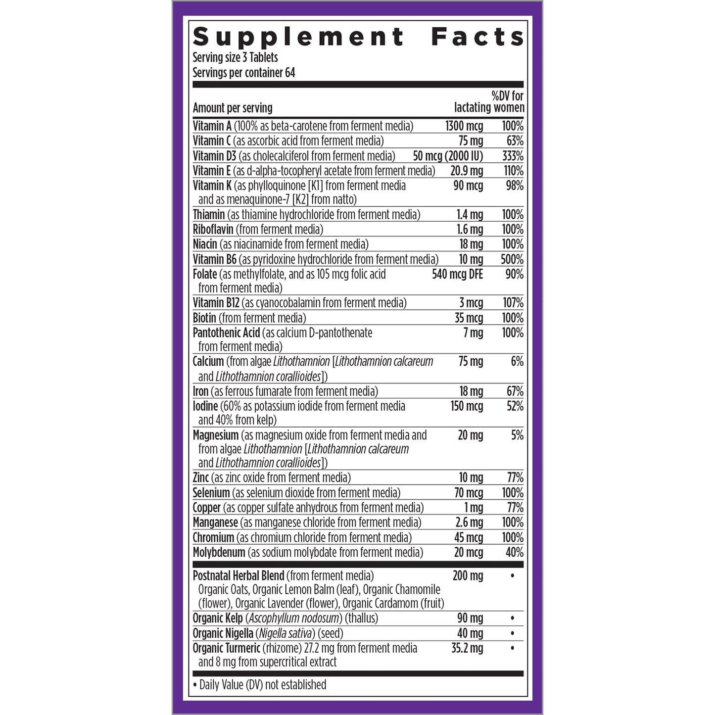 Perfect Postnatal Whole-Food Multivitamin 192 Vege Tabs by New Chapter best price