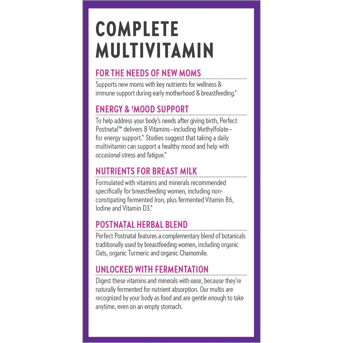 Perfect Postnatal Whole-Food Multivitamin 192 Vege Tabs by New Chapter best price