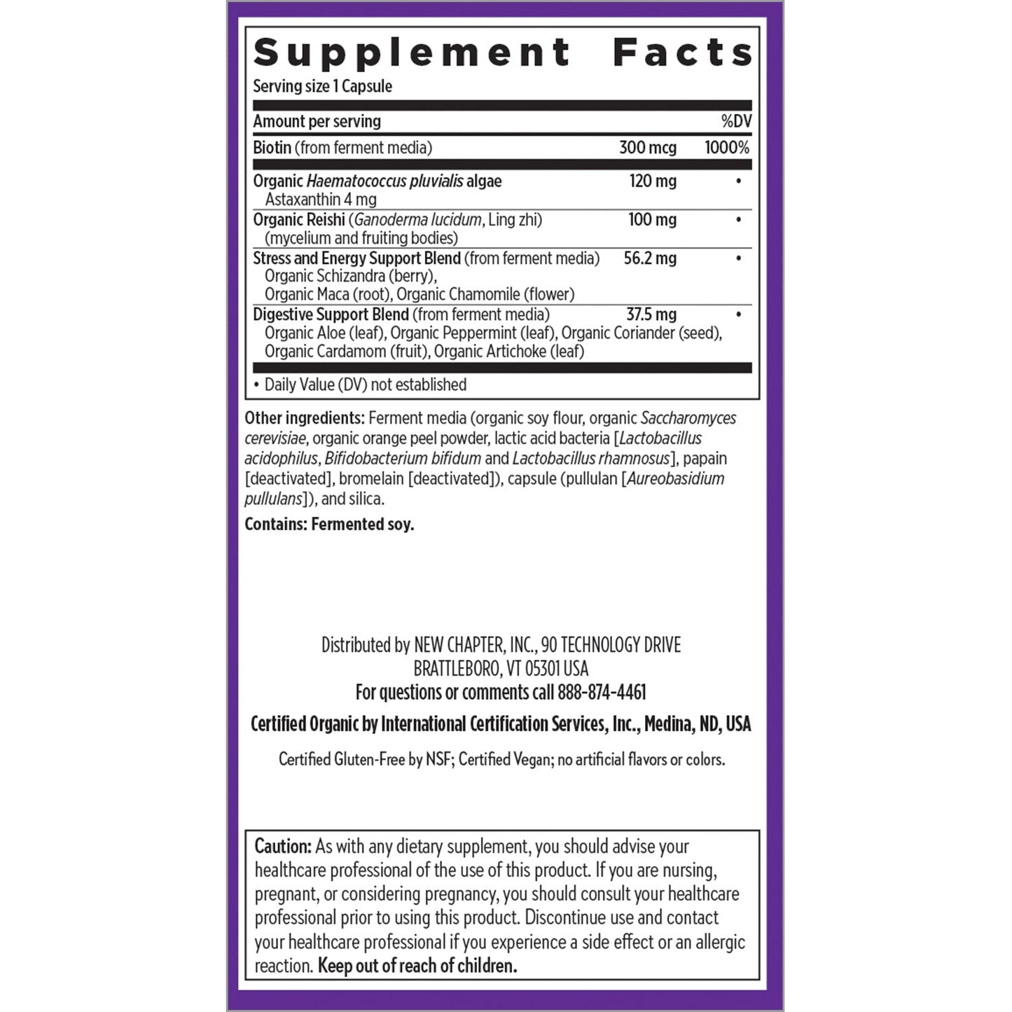 Hair, Skin & Nails: Fermented Biotin & Beauty Herbs 60 Vegan Capsules by New Chapter best price