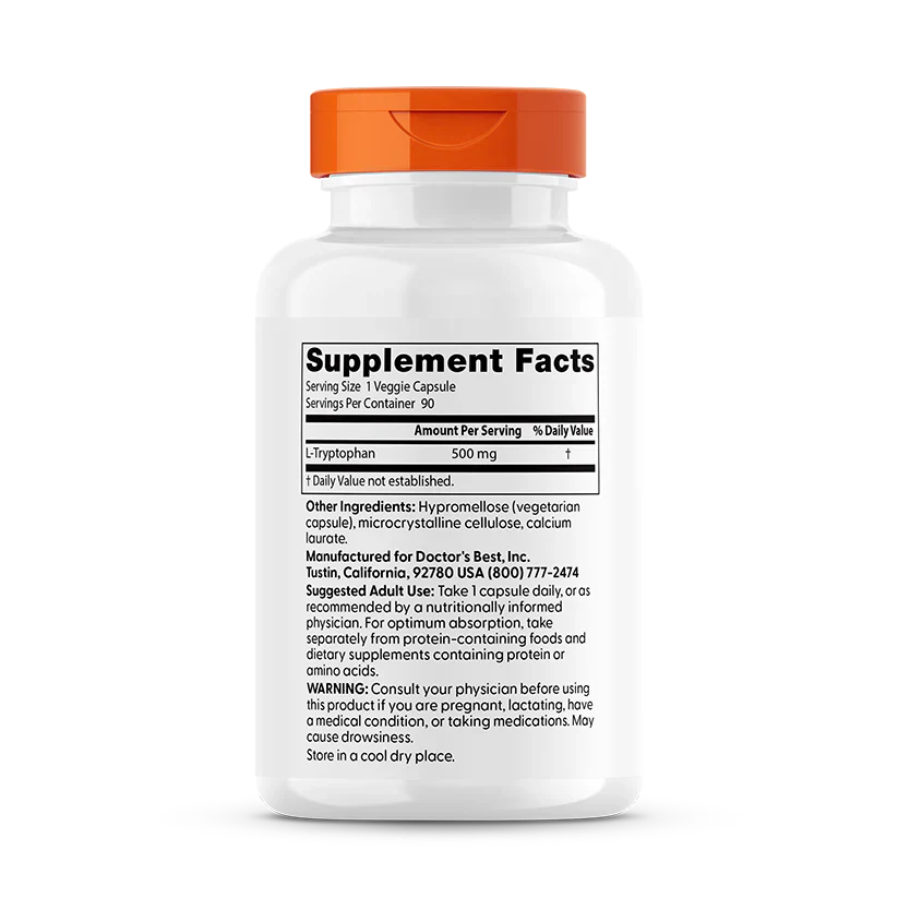 L-Tryptophan 500 mg 90 Veggie Caps