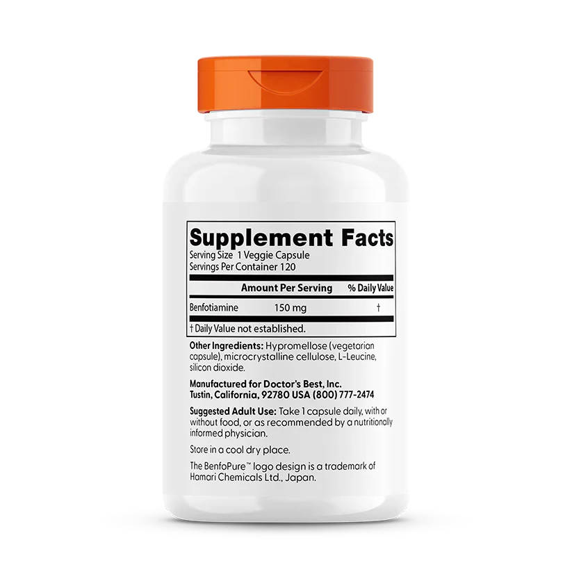 Benfotiamine 150 mg 120 Veggie Caps