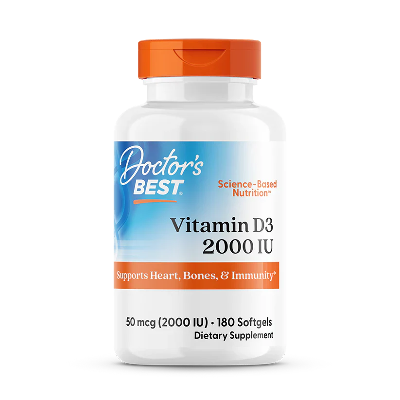 Vitamin D3 50 mcg (2000 IU) 180 Softgels
