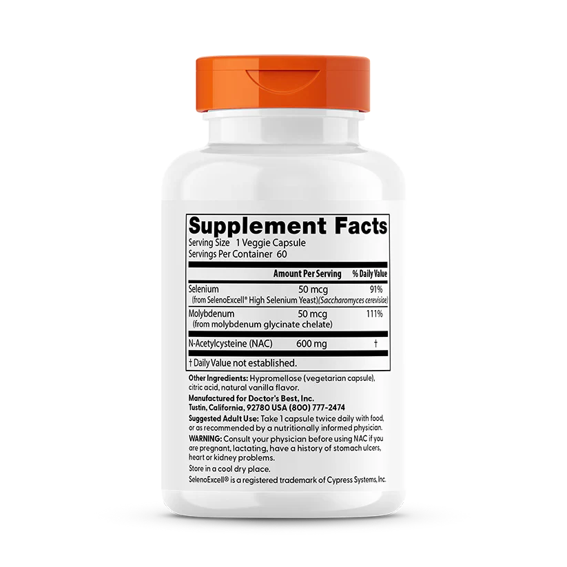 NAC Detox Regulators with Seleno Excell 60 Veggie Caps