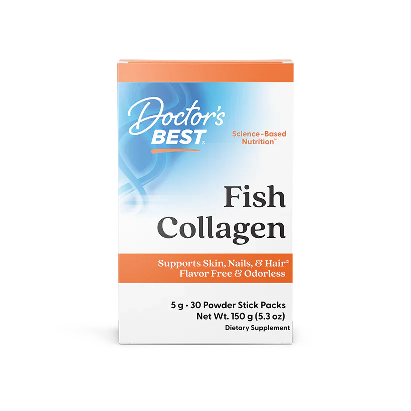 Doctor's Best Fish Collagen with Naticol, 5 g, 30 Powder Stick Packs