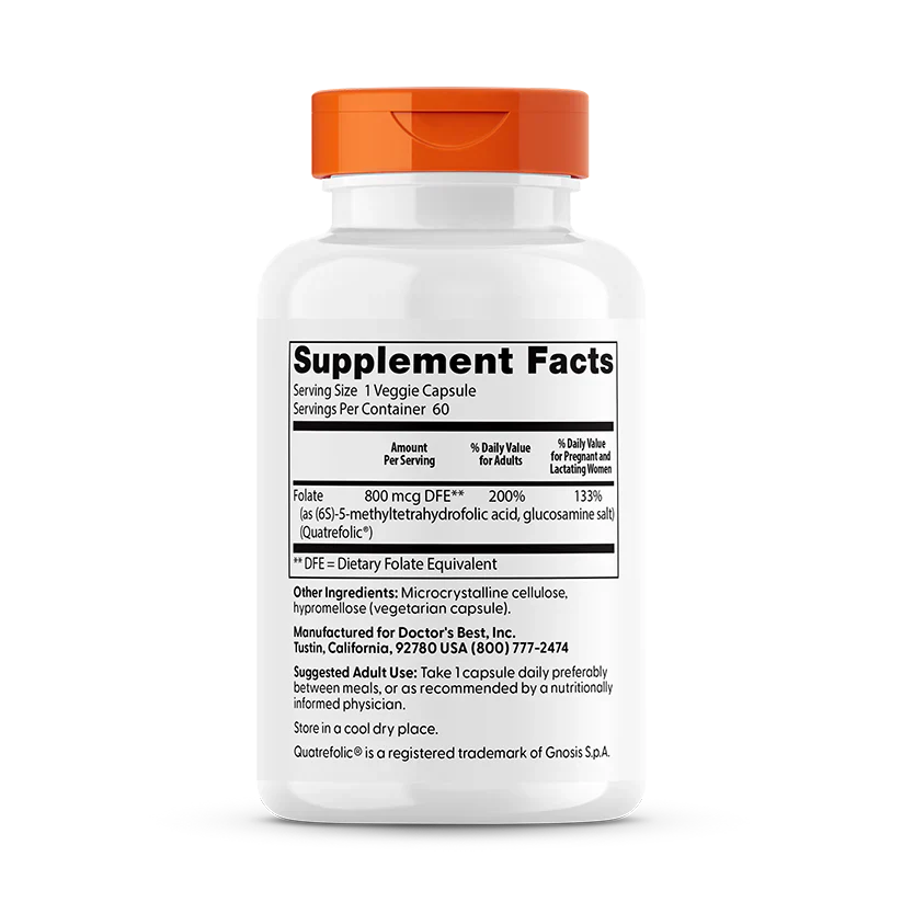 Fully Active Folate 800 mcg 60 Veggie Caps