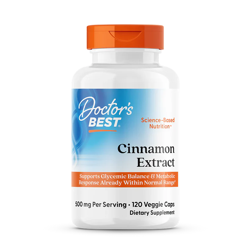 Doctor's Best Cinnamon Extract with CinSulin, 500 mg Per Serving, 120 Veggie Caps