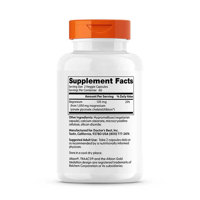 Doctor's Best, High Absorption Magnesium, 52.5 mg, 120 Veggie Caps