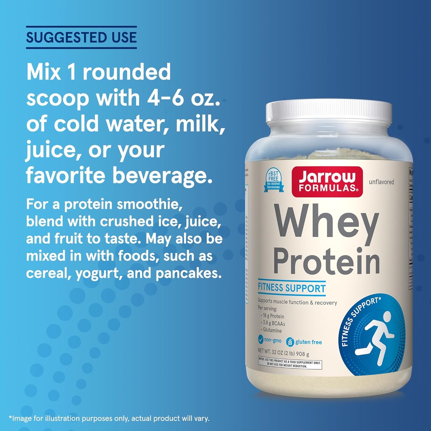 Whey Protein Unflavored 2 lbs (908 g)