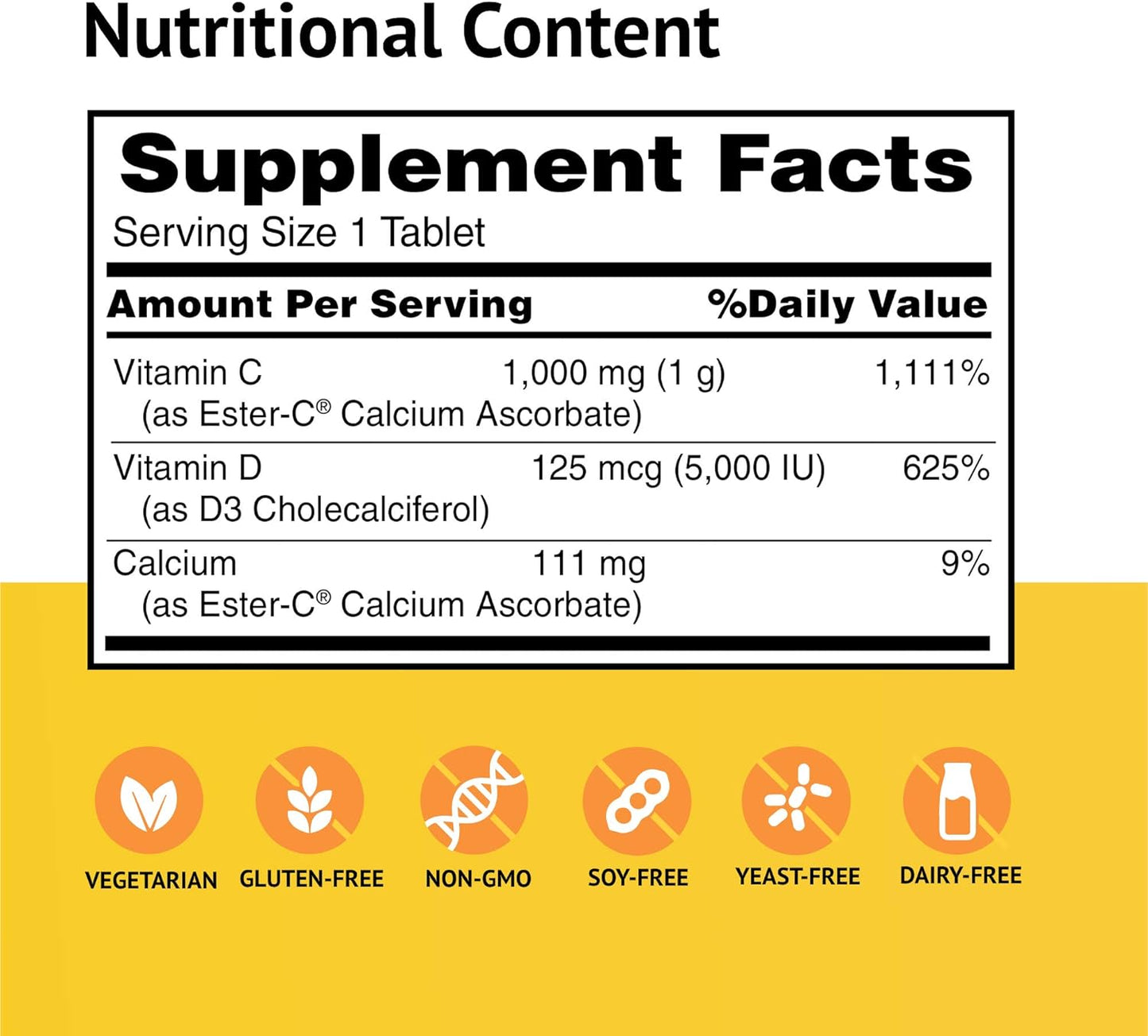 Ester-C D3 60 Tabs by American Health