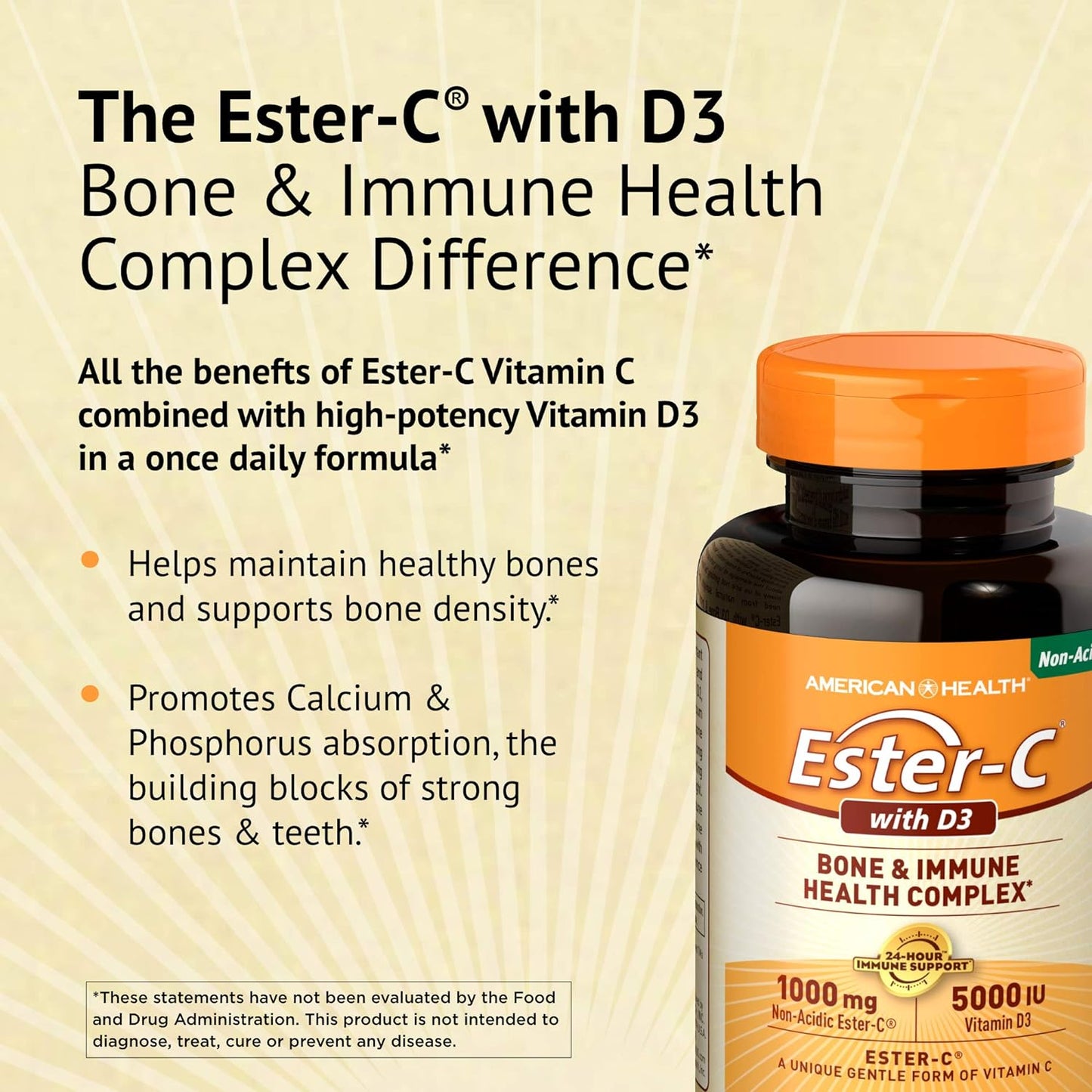 Ester-C D3 60 Tabs by American Health
