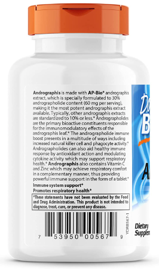 Andrographis Ap-Bio 200 mg 120 Tablets, by Doctor's Best