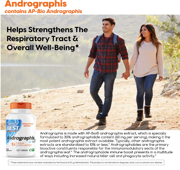 Andrographis Ap-Bio 200 mg 120 Tablets, by Doctor's Best