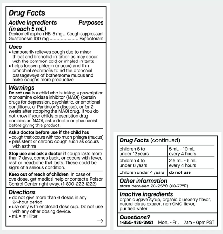 Kids' Cough & Chest Congestion, Organic Blueberry, 4 fl oz (118 mL), by Genexa