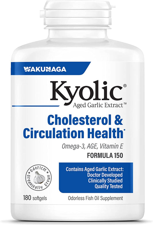 Kyolic® Aged Garlic Extract™ Cholesterol & Circulation Health 180 Softgels