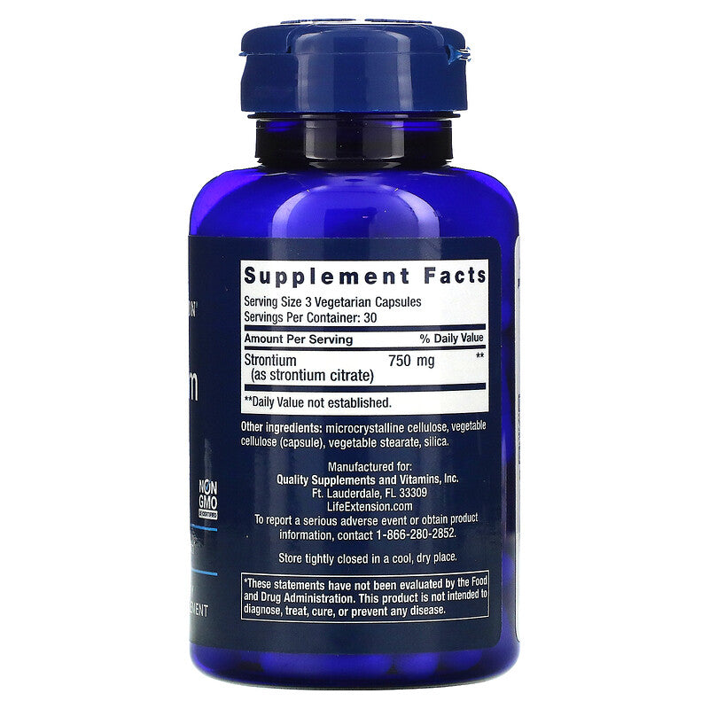 Strontium Caps 750 mg 90 Vegetarian Capsules Best Price