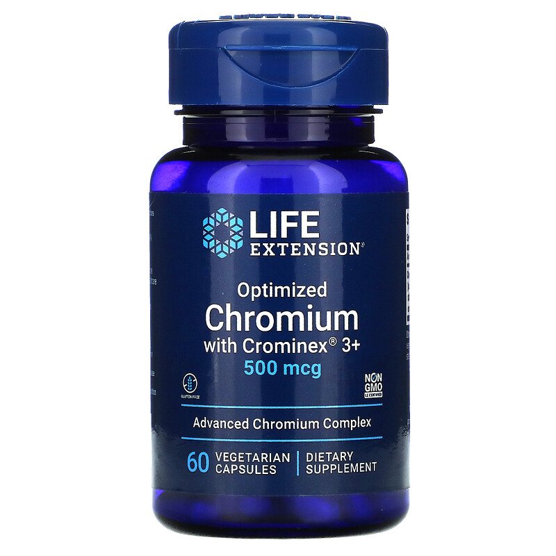 Optimized Chromium with Crominex 3+ 500 mcg 60 Vegetarian Capsules Best Price