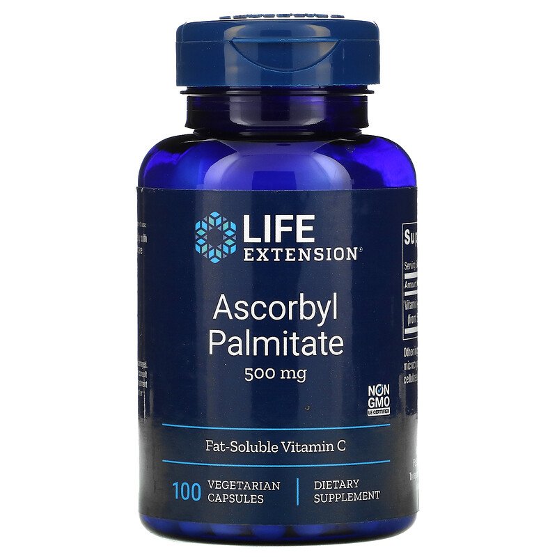 Ascorbyl Palmitate 500 mg 100 Vegetarian Capsules Best Price