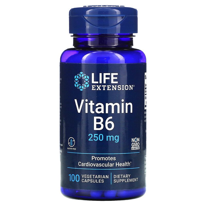 Vitamin B6 250 mg 100 Vegetarian Capsules Best Price