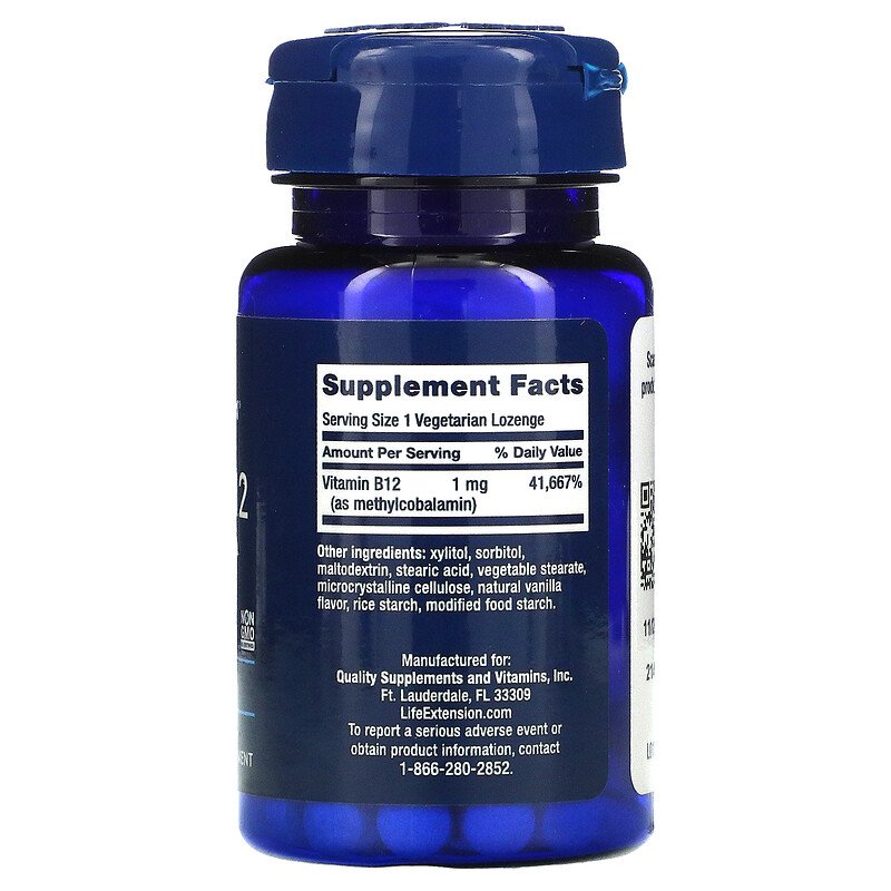 Methylcobalamin 1 mg 60 Vegetarian Lozenges Best Price