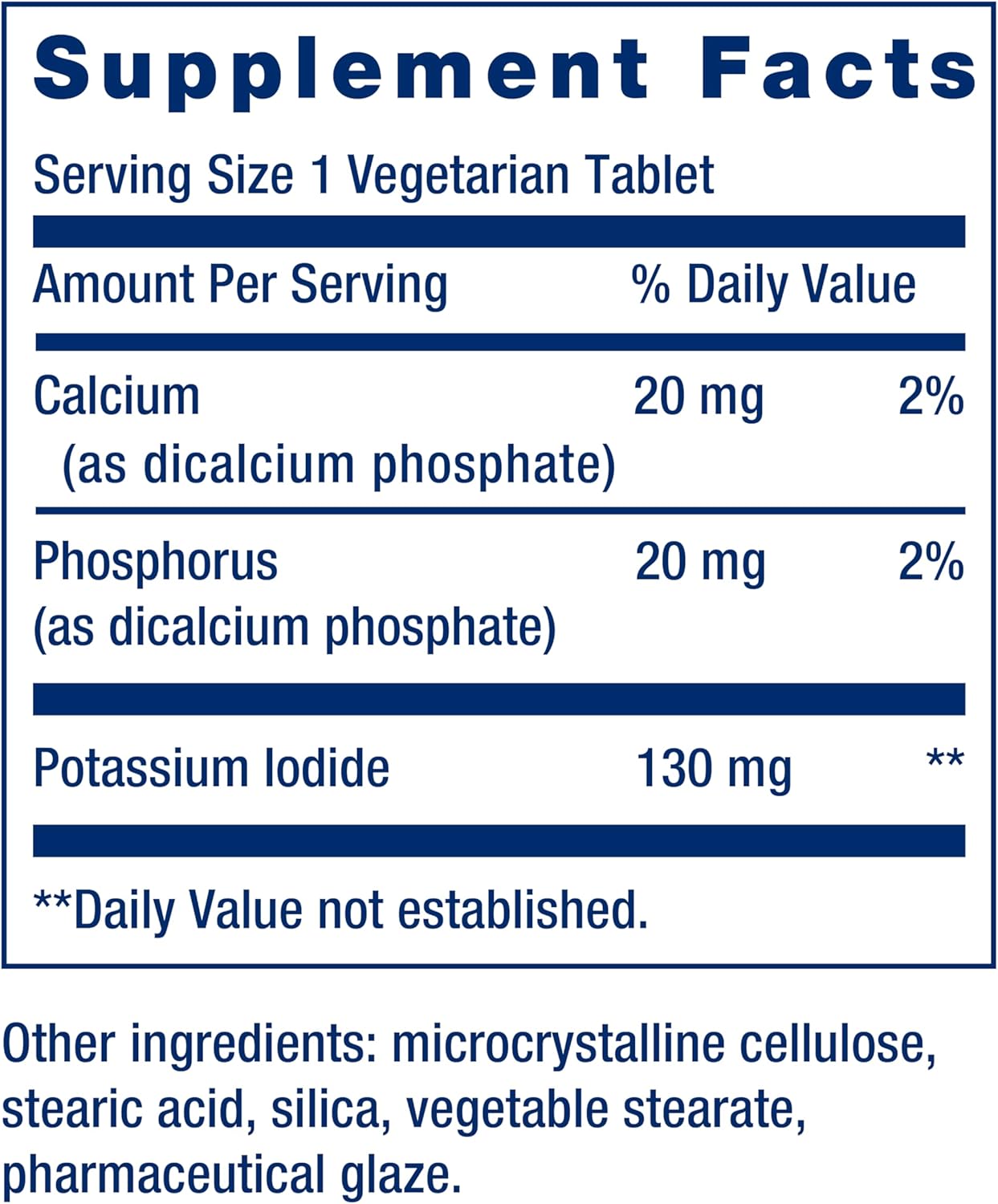 Potassium Iodide 14 Tablets by Life Extension