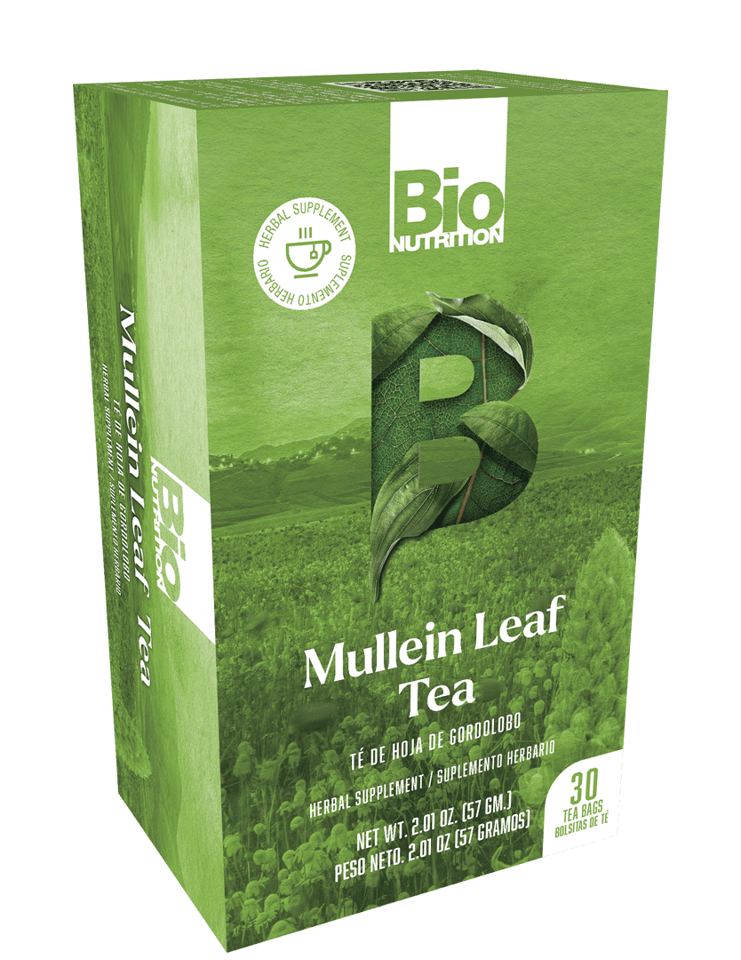 Mullein Leaf Tea Caffeine Free 30 Tea Bags, 2.01 oz (57 gm) by Bio Nutrition