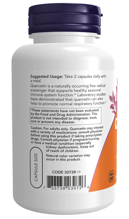 Quercetin 500 mg 100 VCaps by Now