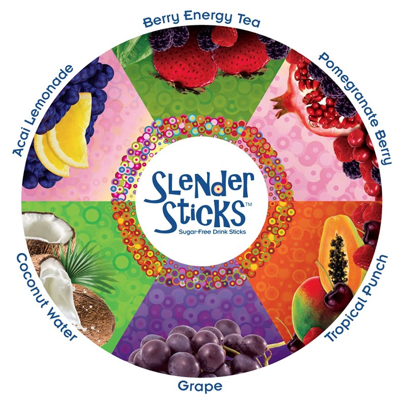 Slender Sticks, Active Grape, 12 Sticks 48g/Box (1.7 oz), by Now Real Food