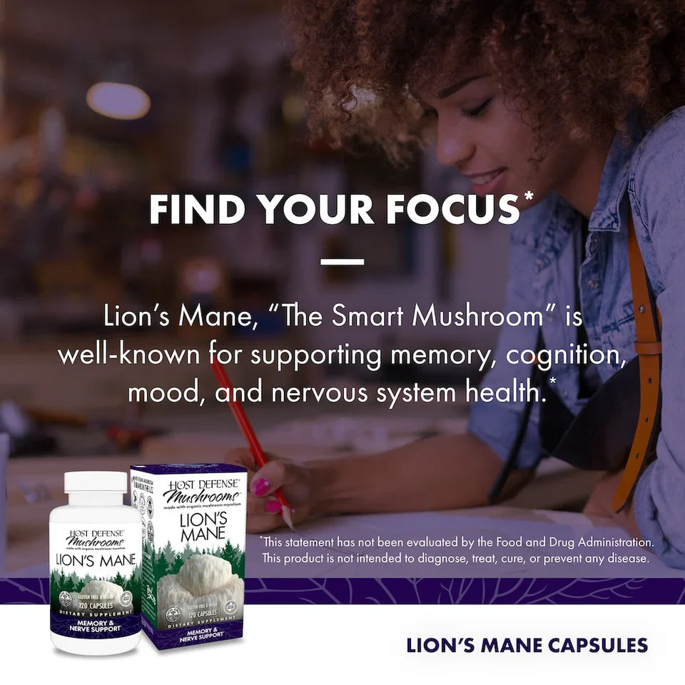 Host Defense Lion's Mane 60 Vegetarian Capsules