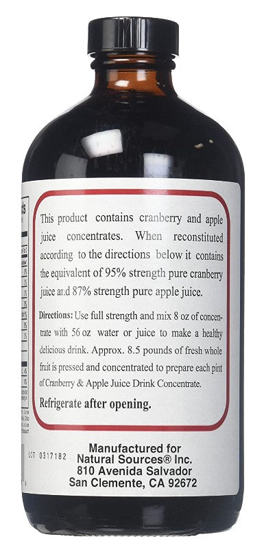 Natural Cranberry Concentrated Blend 16oz- Unsweetened