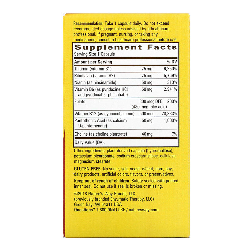 Fatigued to Fantastic Daily Energy B Complex 120 Veg Capsules by Nature's Way