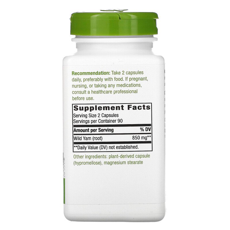 Wild Yam Root 425 mg 180 Vegetarian Capsules by Nature's Way