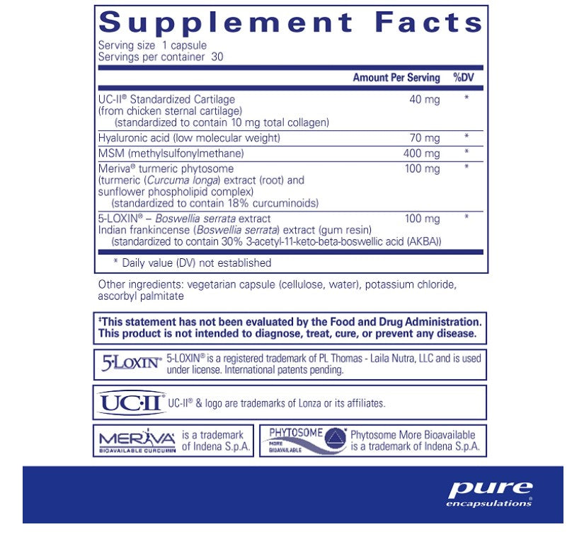 Joint Complex (Single Dose) 30 Capsules, by Pure Encapsulations