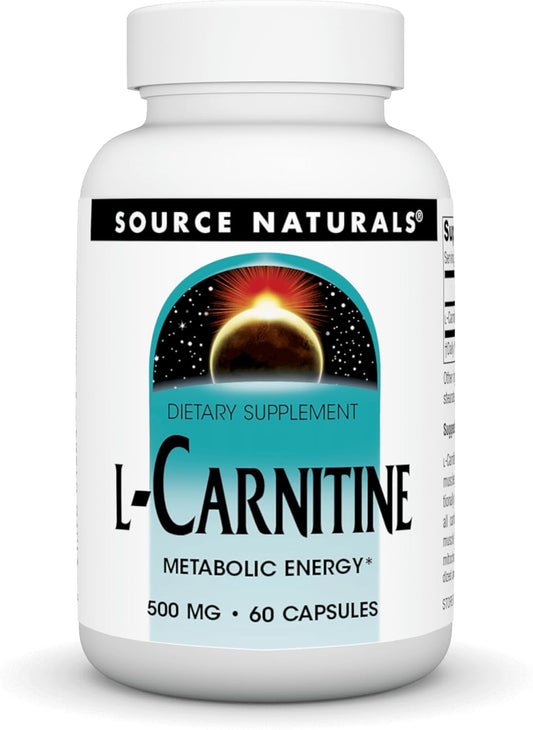 L-Carnitine 500 mg 60 Caps by Source Naturals