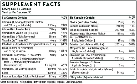 Women's Multi 50+, 180 Capsules (without copper and iron), by Thorne
