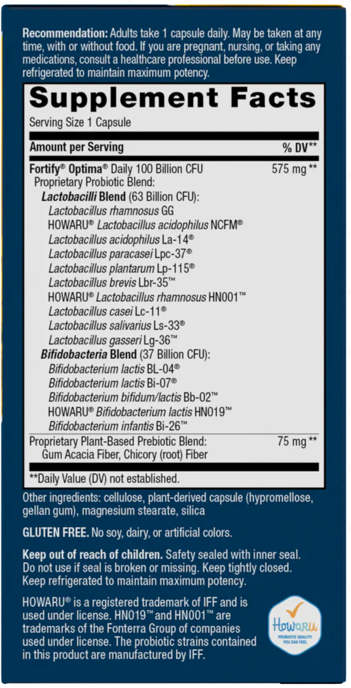 Fortify Optima Ultra Potency Probiotic 30 Delayed-release Capsules by Nature's Way