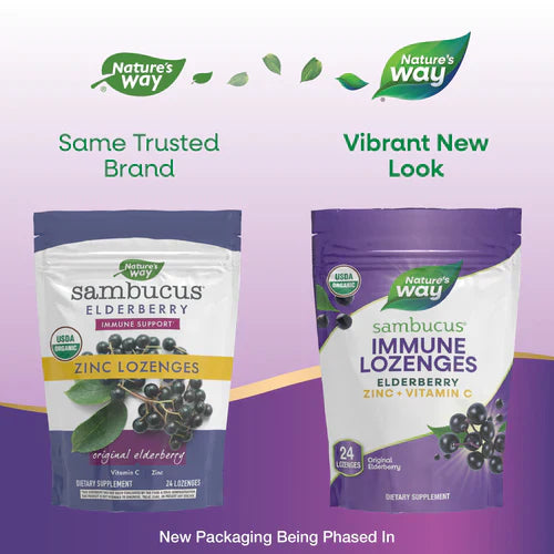 Organic Sambucus Zinc Lozenges 24 Lozenges