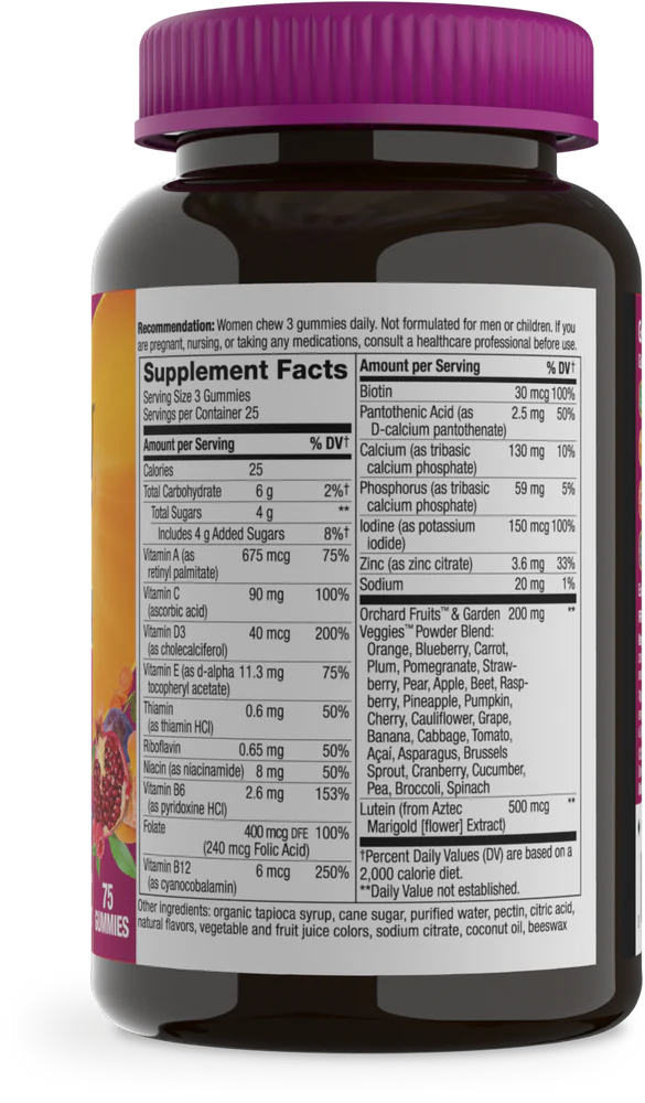 Alive! Women's 50+ Gummy Vitamins 75 Gummies