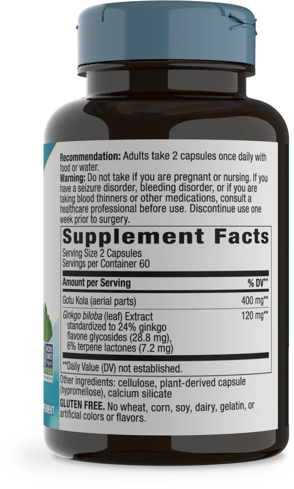 Ginkgo Standardized 120 Veg Capsules by Nature's Way