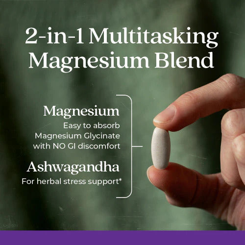 Magnesium + Ashwagandha 60 Tablets by New Chapter
