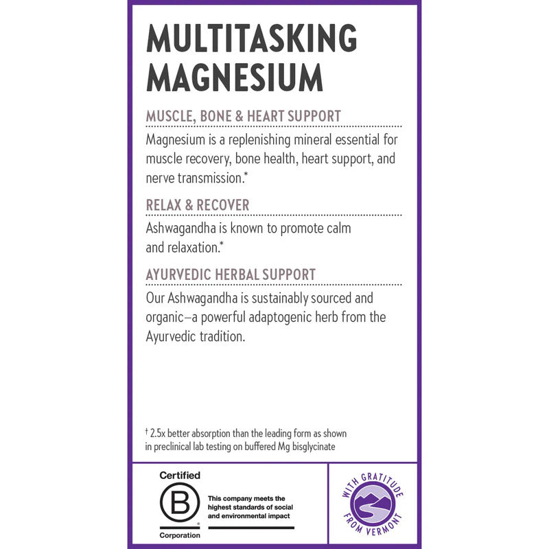 Magnesium + Ashwagandha 60 Tablets by New Chapter