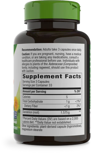 Dandelion Root 525 mg 100 Vcaps by Nature's Way