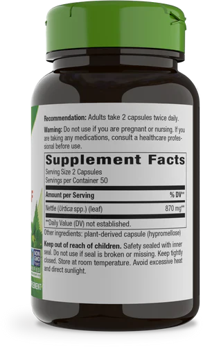 Nettle Leaf, 435 mg, 100 Vegan Capsules by Nature's Way
