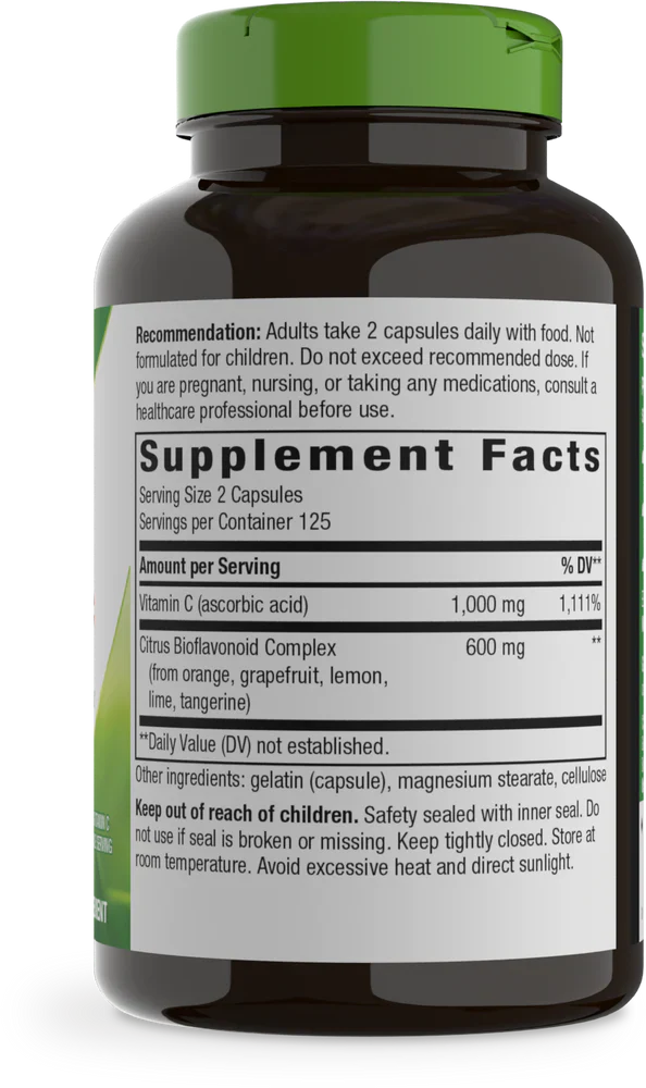 Vitamin C with Bioflavonoids 500 mg 250 Capsules