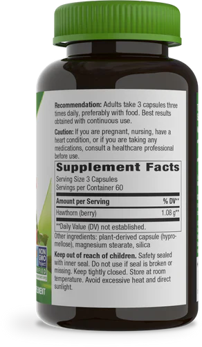 Hawthorn Berries 360 mg 180 Vegetarian Capsules by Nature's Way